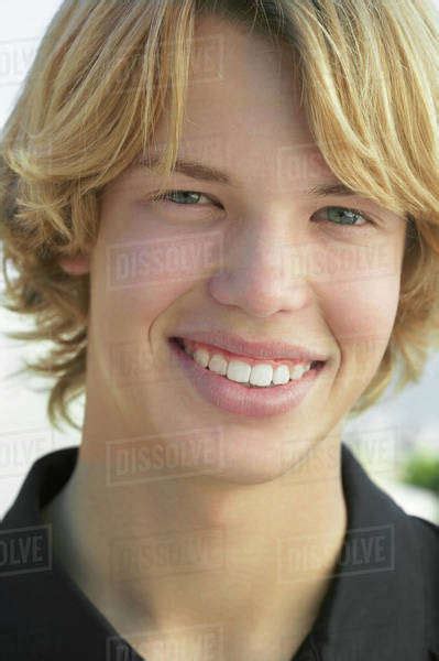 Teenage Boy Smiling Stock Photo Dissolve