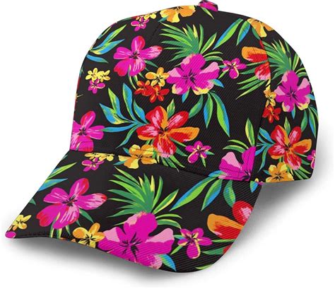 Hawaiian Colorful Flower Adjustable Vintage Dyed Hat For Men Women