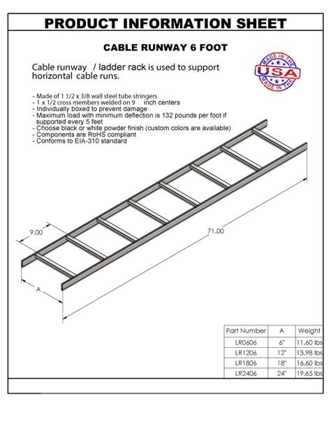 Cable Tray Ladder Type Detail Drawing