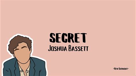 Joshua Bassett Secret Lyrics Youtube