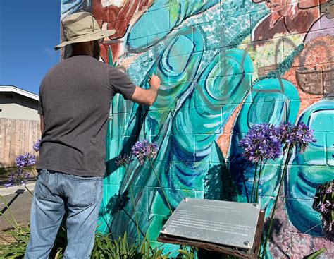 Snyder Repairs The Carlsbad Barrio Mural Again Carlsbad Art And