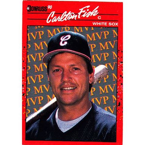 The team names appear to be blasted towards you with little stars for effect. Carlton Fisk #BC19 - White Sox 1990 Donruss Baseball Trading Card on eBid United States | 165610867