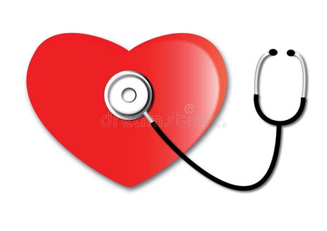 The Stethoscope And A Heart Medicine And Health Care Concept Stock