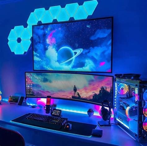Space Is Pleasant 🪐🥺 Video Game Room Design Gaming Room Setup