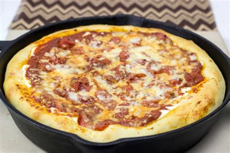 Cast Iron Deep Dish Pizza Recipe Food Fanatic