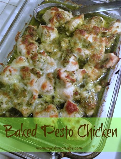 Baked Pesto Chicken Mommy Of A Monster And Twins