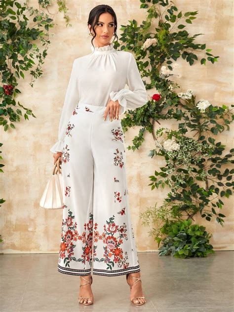 Shein Vcay Cal As Pernas Largas Impress O Floral Shein Brasil