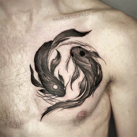 Unique Design Ideas For Yin Yang Koi Fish Tattoo Lovers And Enthusiasts