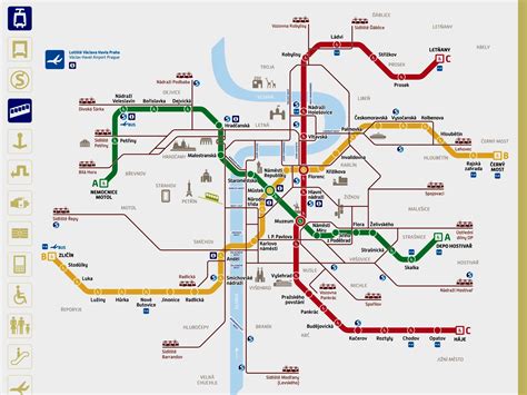 Spr Vn V Rozpac Ch M S N Prague Metro Lines Map Mu Skost Relativn Velikost Na Rozd L Od