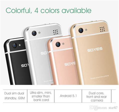 Best Original Soyes 7s 6s Mini Android Smart Mobile Phone Mtk6580 Quad
