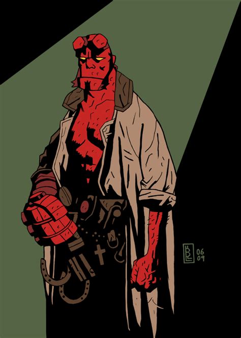 Hellboy By Girl On The Moon Hellboy Art Comic Books Art Mike Mignola