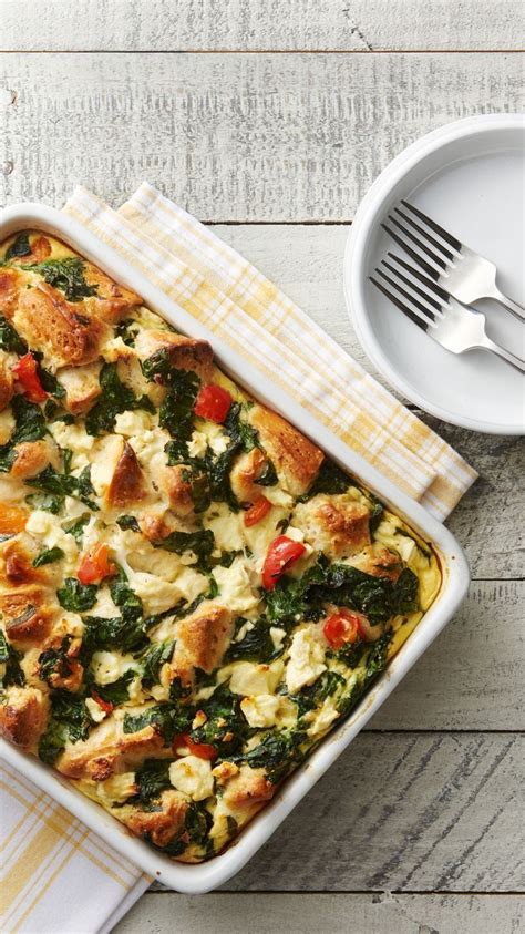 Spinach Feta And Egg Bubble Up Bake Recipe Breakfast