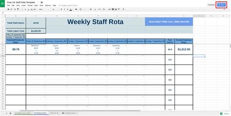 Free Rota Template For Excel Tanda