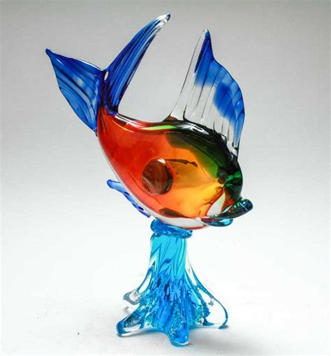 Large Murano Glass Fish Sculpture
