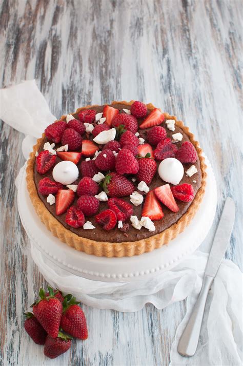 Crostata al cioccolato e lamponi di Yotam Ottolenghi