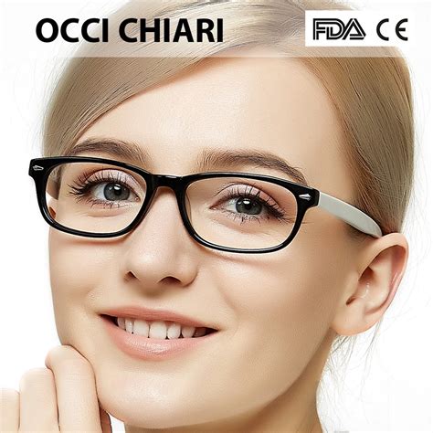 Occi Chiari Eye Glasses Frames For Women 2018 Acetate Myopia Clear Lens Frames Optical Demi Pink