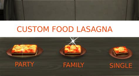 Mod The Sims Lasagne Custom Food Updated 162021