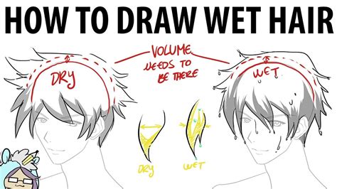 Straight hair, wavy hair, pigtails, and short hair. How to Draw Wet Hair Four Diferent Ways FULL LESSON - YouTube