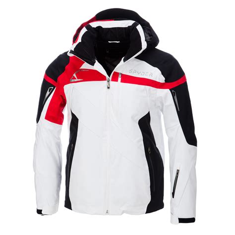Spyder Titan Ski Jacket Men White Black Red