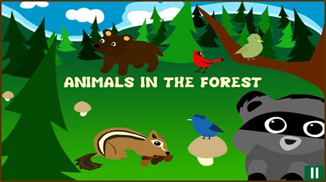 Learn Forest Animals Names And Sounds For Kids Youtube