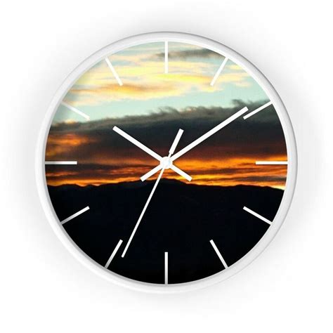 Sunset Wall Clock 10 Ebay In 2021 Wall Clock Clock Wall