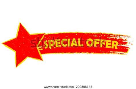 Special Offer Star Banner Text Yellow Stock Vector Royalty Free