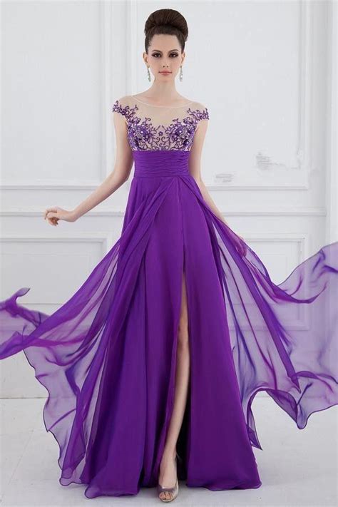 Purple Chiffon Long Bridesmaid Party Dress Size 6 8 10 12 14 16 18 2043188 Weddbook