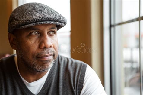 Mature African American Man Deep Thought Stock Photos Free Royalty