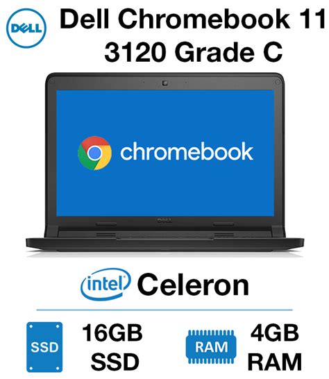 Dell Chromebook 11 3120 Celeron 4gb 16gb Ssd Grade C 065 Green It