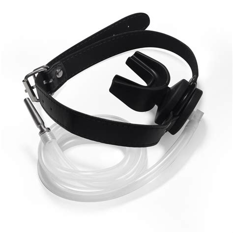 man s lips urinal plug gags leather bondage head harness bdsm toilet funnel open mouth gag mask