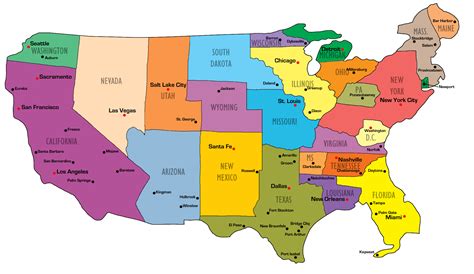 The Approximated Us State Borders Based On City Locations In Ubisoft