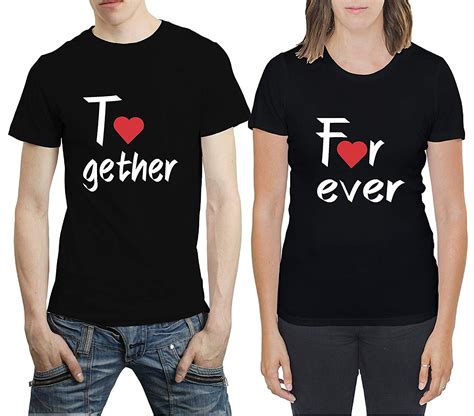 Uniplanet Store Together And Forever Couple Tshirt Couple T Shirt