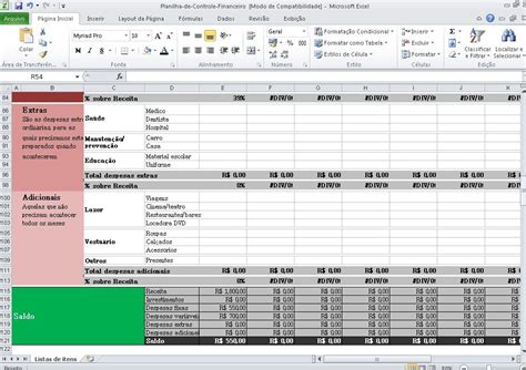Planilha Excel Controle Financeiro Financas Pessoais R Em Images
