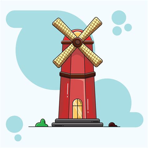 Windmill Vector Windmill Cartoon 11643192 Vector Art At Vecteezy