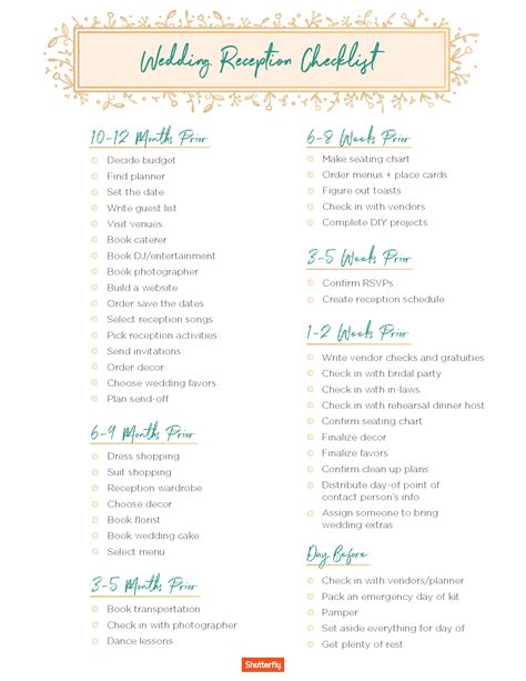 Wedding Planning Checklist Free Printable Web Up To 2 Cash Back Our
