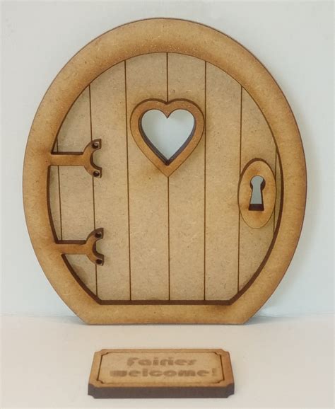 Round Fairy Door Craft Kit Three Dimensional Wooden Fairy Etsy Canada