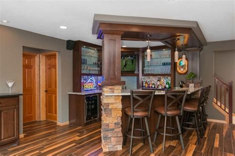 The bar is then sanded and inspected, and pictures are sent to you for your approval. 25 Cool And Masculine Basement Bar Ideas | HomeMydesign