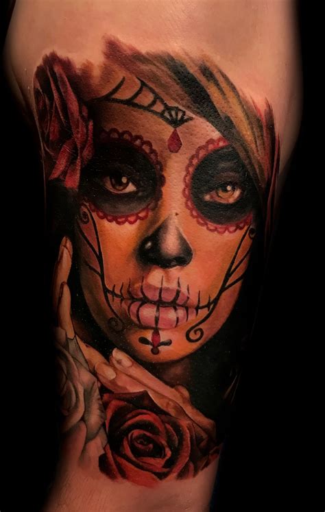 Day Of The Dead Tattoo By Jose Carlos Best Tattoo Artist Las Vegas