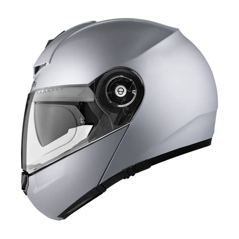 Thought through operator friendly functions. SCHUBERTH C3 PRO GLOSSY SILVER CASCO MODULARE