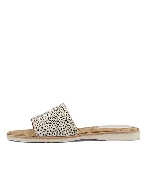 Buy Rollie Sandal Slide Snow Leopard Flat Sandals Online Shoe Trove