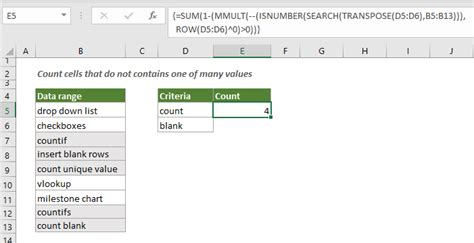Count Number Of Cells That Do Not Contain Many Values