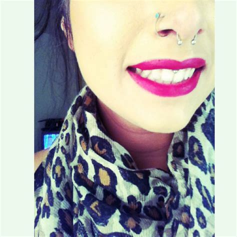 Two Nostril Ptum And Smiley Piercings Nostril Hoop Ring Tattoos And Piercings