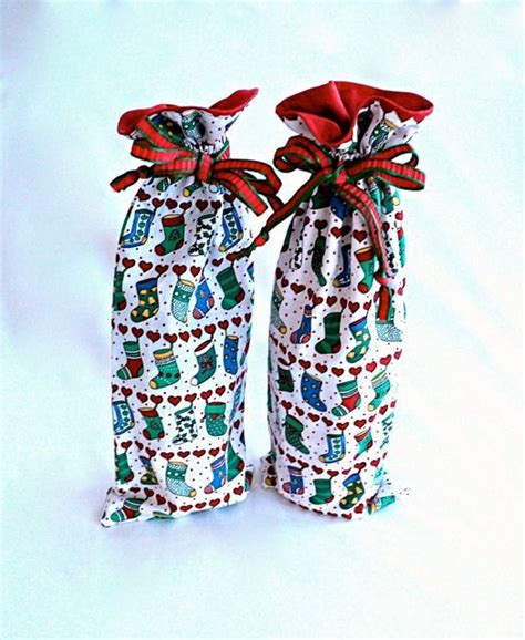 Christmas Fabric T Bags Lined With By Docksidedesigns On Etsy