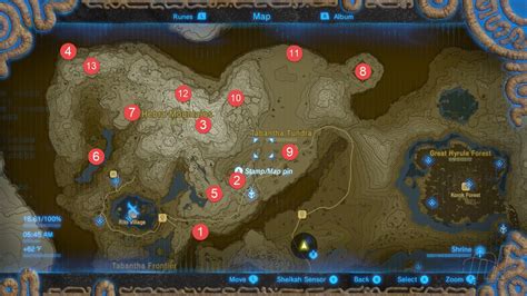 Zelda Breath Of The Wild All Shrine Locations Walkthrough And Map