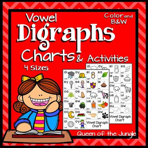 Vowel Digraphs Chart And Activities Print And Google Slides
