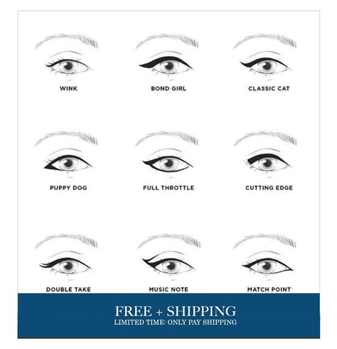 7 In 1 Cat Eyeliner And Smokey Eyeshadow Stencil Cat Eyeliner Eyeliner