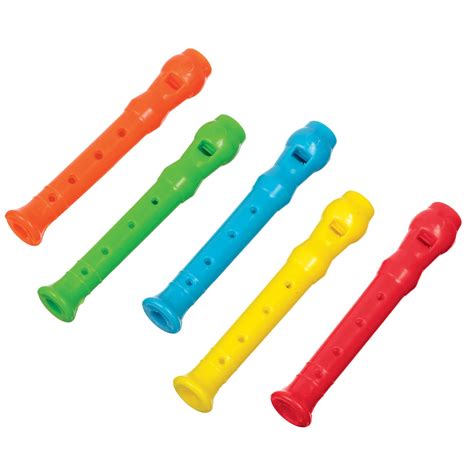 Plastic Slide Flute 4in Asst Colors 16ct Litins Party Value