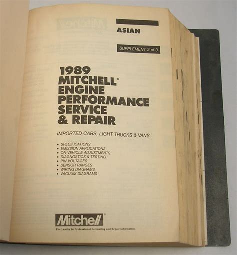 Mitchell Service And Repair Manual 1989 Imported Cars Light Etsy