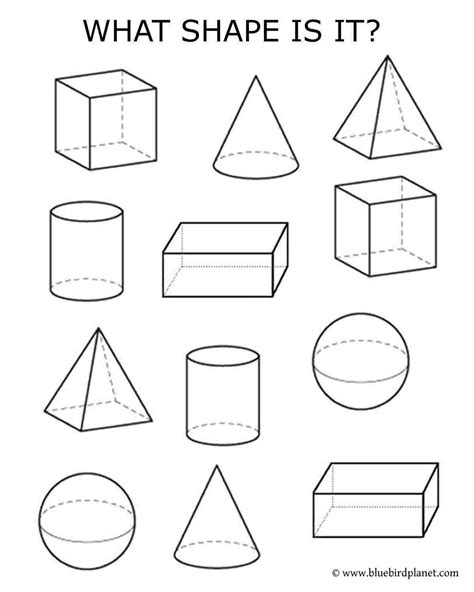 3d Shapes Worksheets For Grade 1 Pdf