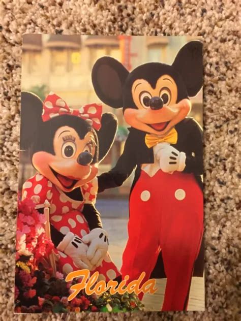 Walt Disney World Mickey Mouse Minnie Mouse Vintage Florida Postcard